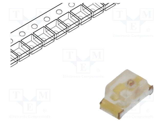 LED; SMD; 0603; red; 36÷100mcd; 1.6x0.8x0.75mm; 120°; 1.85÷2.5V