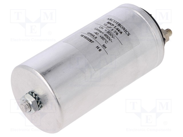 Capacitor: polypropylene; 10uF; Leads: M6 screws; ESR: 5mΩ; C44A