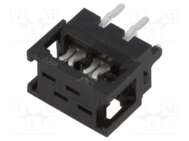 Adapter; Micro-MaTch; PIN: 4; IDC,THT; on PCBs,for ribbon cable