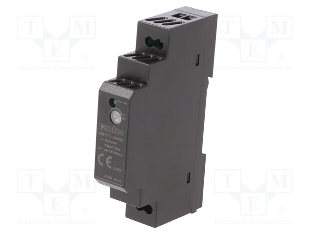 Power supply: switched-mode; 15.2W; 85÷264VAC; 24VDC; Iout: 630mA