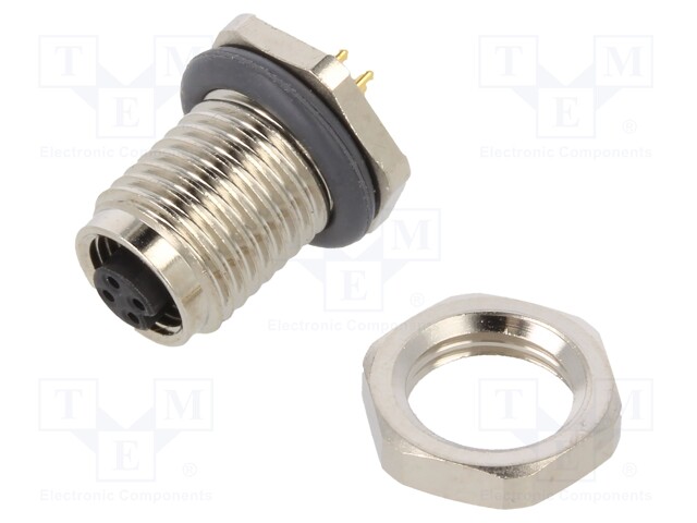 Connector: M5; socket; female; THT; PIN: 4; 1A; straight; 60V; 26AWG