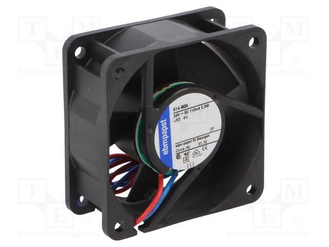 Fan: DC; axial; 60x60x25mm; 56m3/h; 43dBA; slide bearing; Len: 0.31m