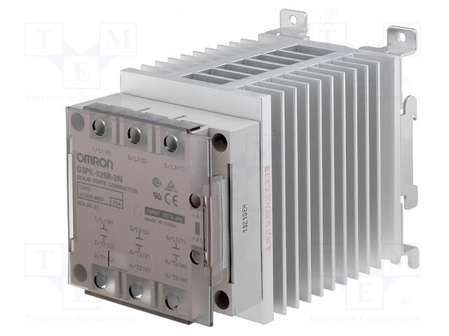 Relay: solid state; Ucntrl: 12÷24VDC; 25A; 200÷480VAC; 3-phase