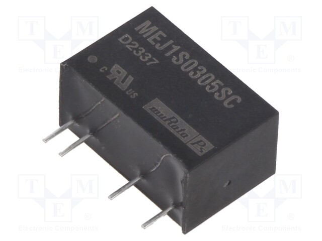 Isolated Board Mount DC/DC Converter, Medical, 1 Output, 1 W, 5 V, 200 mA