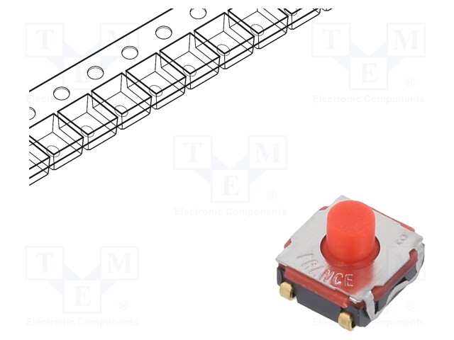 Microswitch TACT; SPST-NO; Pos: 2; 0.05A/32VDC; SMT; none; 5.2mm