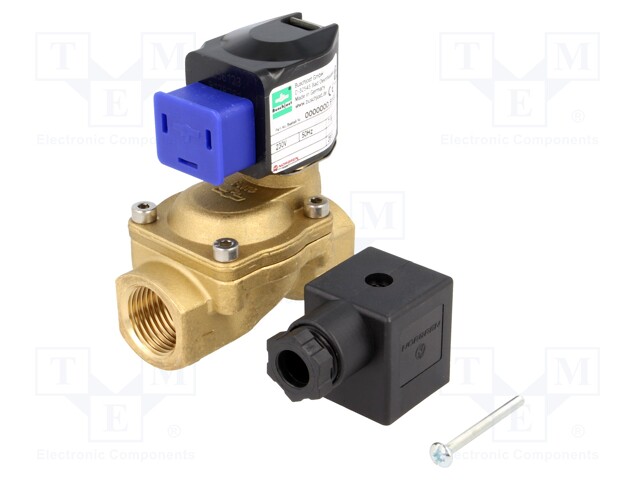 Electromagnetic valve; BSP 1/2"; 12mm; Pressure: 0.1÷16bar; IP65