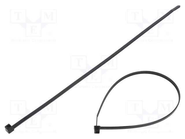 Cable tie; L: 300mm; W: 4.6mm; polyamide; 225N; black; Ømax: 80mm