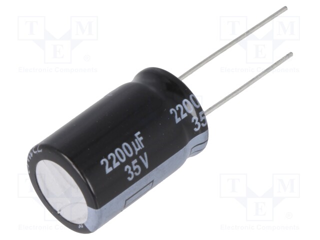 Capacitor: electrolytic; low impedance; THT; 2200uF; 35VDC; ±20%