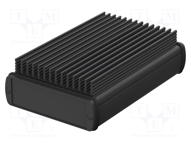 Enclosure: with panel; with heatsink; ALUBOS 1000; X: 106mm; black