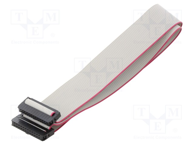 Ribbon cable with IDC connectors; 24x28AWG; Cable ph: 1mm; 0.6m