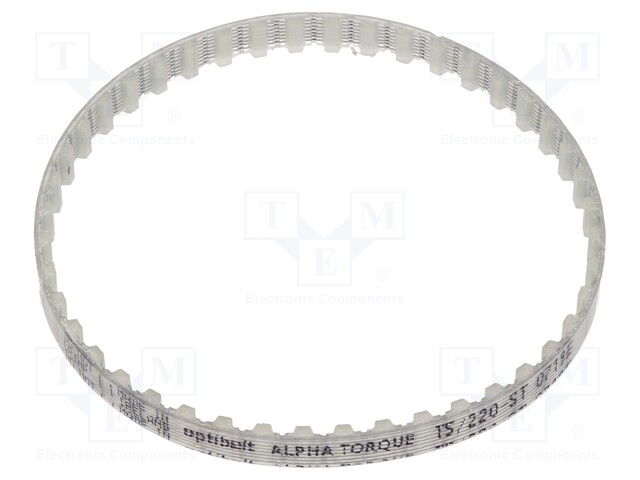 Timing belt; T5; W: 6mm; H: 2.2mm; Lw: 220mm; Tooth height: 1.2mm