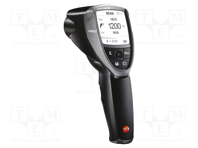 Infrared thermometer; with a backlit; -10÷1500°C; ε: 0,1÷1