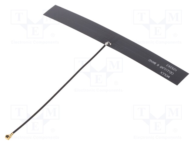 Antenna; 2G,3G,4G,GSM,LTE; 3dBi; linear; 106x13x0.1mm; U.FL