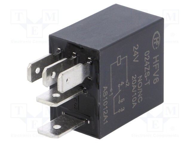 Relay: electromagnetic; SPDT; Ucoil: 24VDC; 30A; automotive; 360Ω