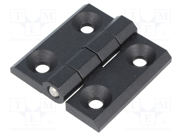 Hinge; Width: 50mm; zinc and aluminium alloy; black; H: 50mm