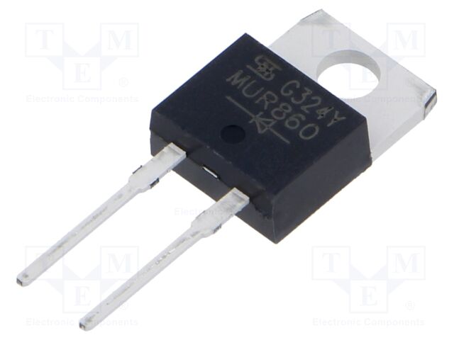 Diode: rectifying; THT; 600V; 8A; tube; TO220AC; Ufmax: 1.7V; 50ns