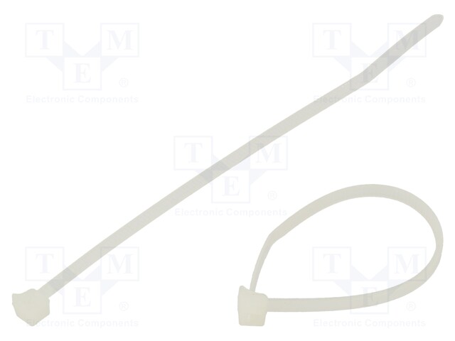 Cable tie; L: 100mm; W: 2.5mm; polyamide; 89N; natural; Ømax: 13mm