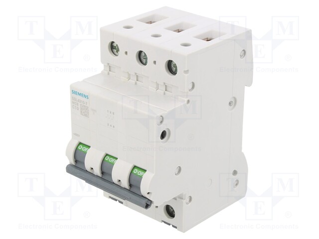 Circuit breaker; 230/400VAC; Inom: 10A; Poles: 3; DIN; Charact: C