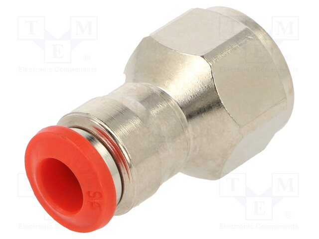 Push-in fitting; straight; 1/4"; -0.99÷20bar; 6mm