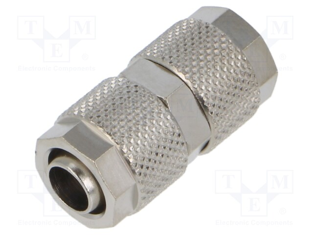 Screw-on fitting; inline splice; max.15bar; nickel plated brass