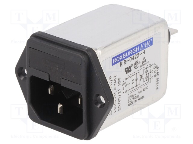 Connector: AC supply; socket; male; 4A; 250VAC; IEC 60320; -25÷85°C