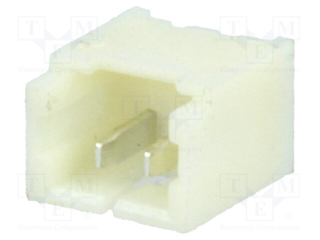 Socket; wire-board; male; 1.25mm; PIN: 2; THT; 125V; 1A; tinned