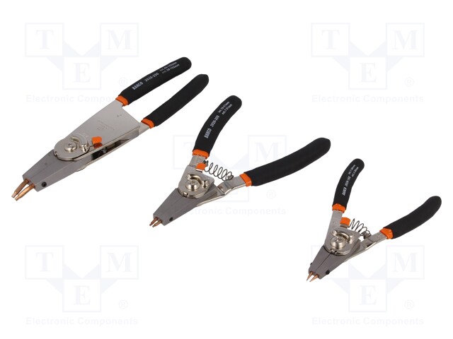 Pliers; Pcs: 3; The set contains: replaceable tips; straight