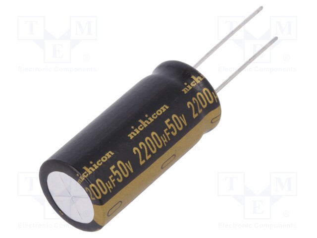 Capacitor: electrolytic; THT; 2200uF; 50VDC; Ø16x35.5mm; ±20%