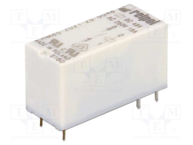 Relay: electromagnetic; SPST-NO; Ucoil: 48VDC; 16A/250VAC; 250mW