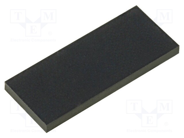 Self-adhesive foot; H: 1.5mm; black; rubber; W: 19.7mm; L: 8mm