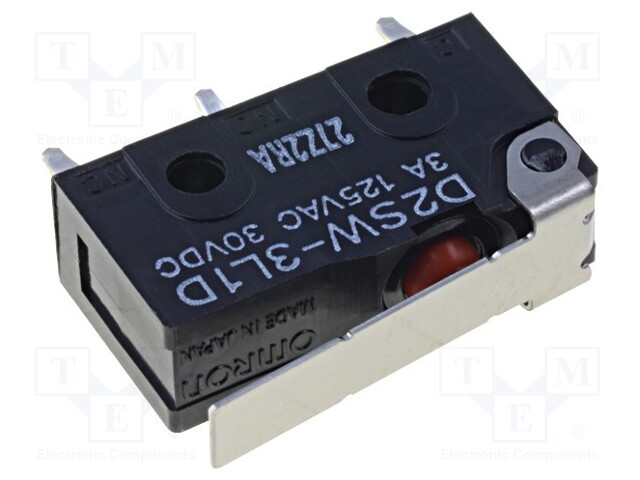 Microswitch SNAP ACTION; with lever; SPDT; 3A/125VAC; 3A/30VDC