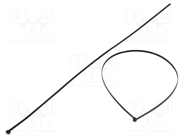 Cable tie; L: 1220mm; W: 9mm; polyamide; 800N; black; Ømax: 375.5mm