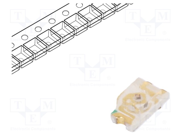 LED; SMD; 0603; red; 30÷90mcd; 1.6x0.8x0.7mm; 140°; 1.8÷2.4V; 20mA