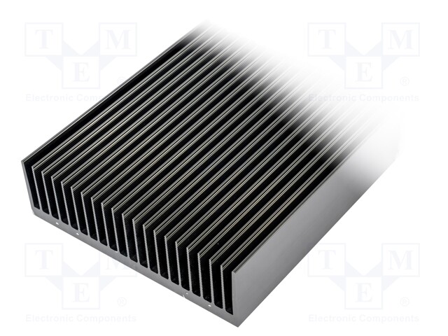 Heatsink: extruded; grilled; black; L: 1000mm; W: 300mm; H: 83.5mm