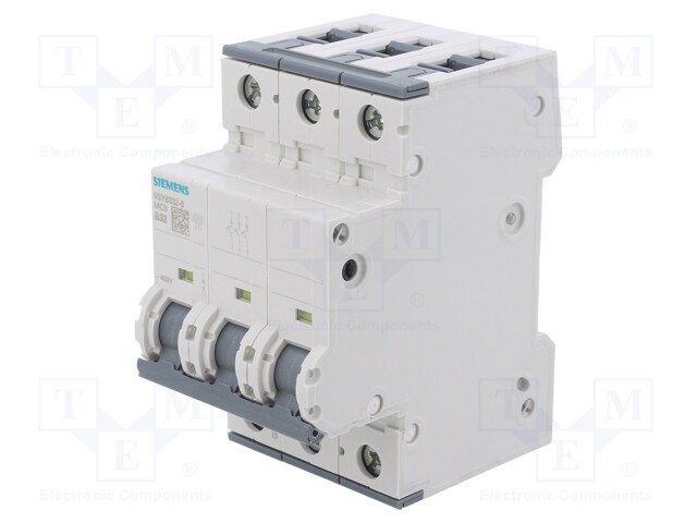 Circuit Breaker, MCB, 5SY6, 3P, 6 kA, 400 V, 32 A