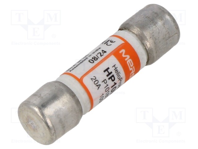 Fuse: fuse; gPV; 20A; 1kVAC; 1kVDC; ceramic,cylindrical,industrial