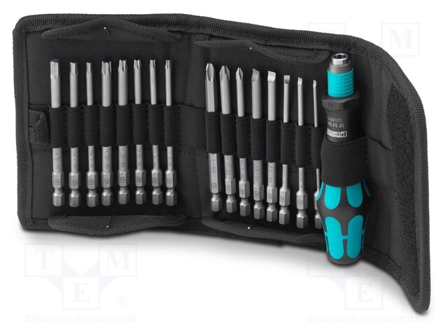 Kit: screwdriver bits; Pcs: 17; case