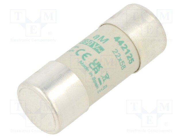 Fuse: fuse; aM; 25A; 690VAC; ceramic,cylindrical,industrial