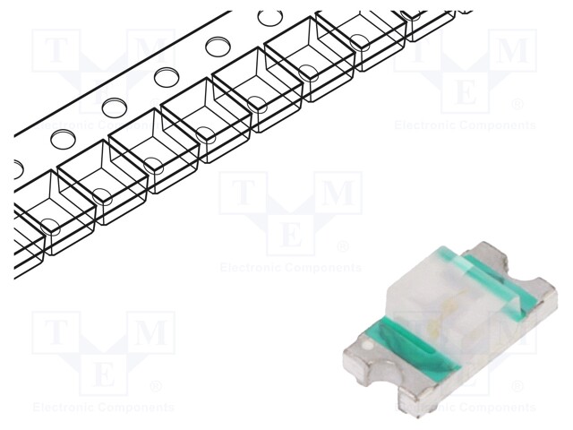 LED; SMD; 1206; blue; 100÷150mcd; 3.2x1.6x1.1mm; 140°; 2.8÷3.6V