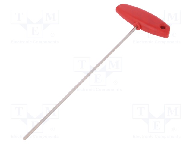 Key; hexagon keys; HEX 3mm; Overall len: 126mm; Kind of handle: T