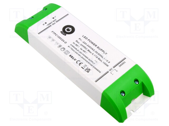 Power supply: switched-mode; LED; 100W; 24VDC; 4.17A; 220÷240VAC