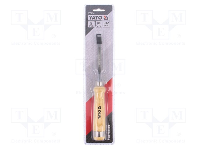 Chisel; Application: for wood; Mat: Chrom-vanadium steel; 8mm