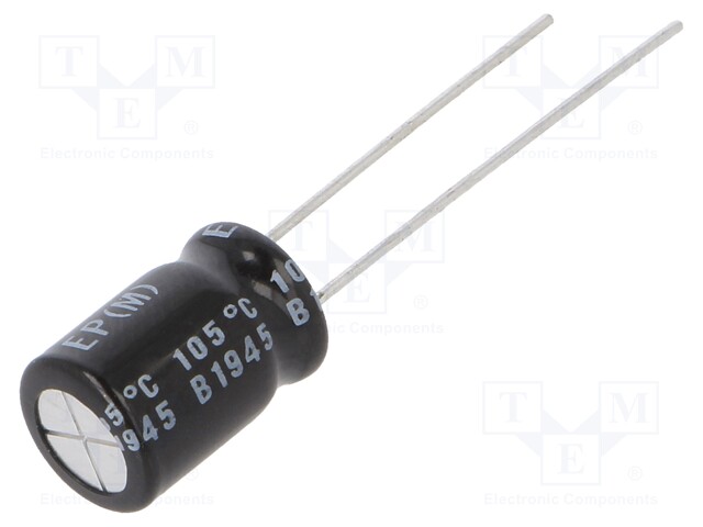 Capacitor: electrolytic; bipolar; THT; 100uF; 25VDC; Ø8x11mm; ±20%