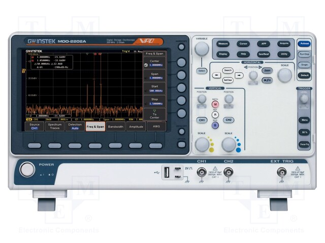 Oscilloscope: digital; Band: ≤200MHz; Channels: 2; 20Mpts/ch