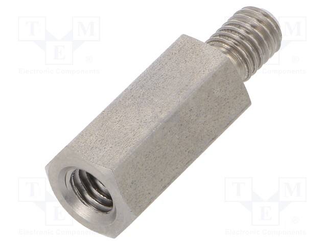 Screwed spacer sleeve; Int.thread: M6; 20mm; Ext.thread: M6