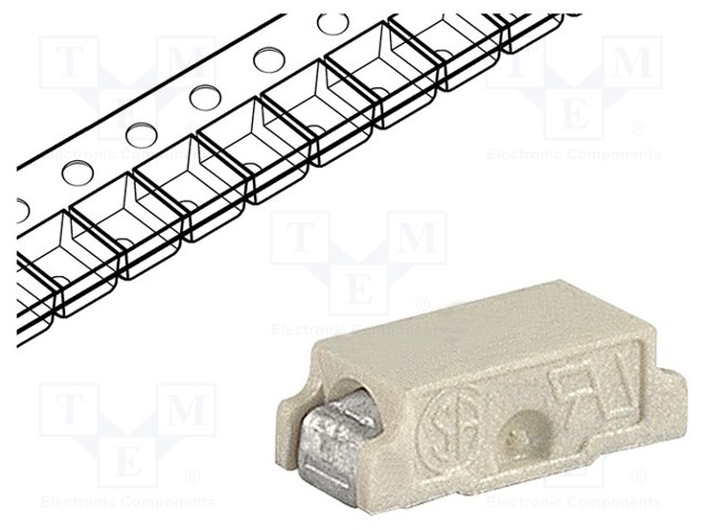 Fuse: fuse; quick blow; 100mA; 63VAC; 63VDC; SMD; 7,4x3,1x2,6mm