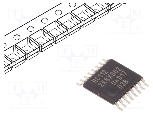 IC: digital; JK flip-flop; Channels: 2; IN: 5; HC; SMD; TSSOP16