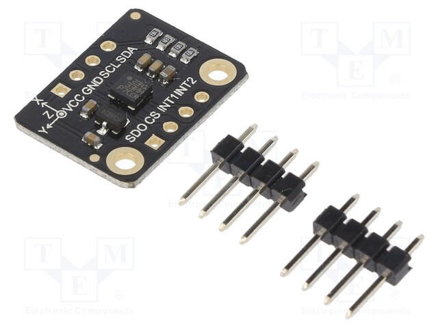 Sensor: accelerometer; 3.3VDC; I2C,SPI; LIS331HH; Ioper: 140uA