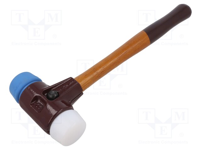 Hammer; 295mm; W: 90mm; 340g; 30mm; round; elastomer; wood; SIMPLEX