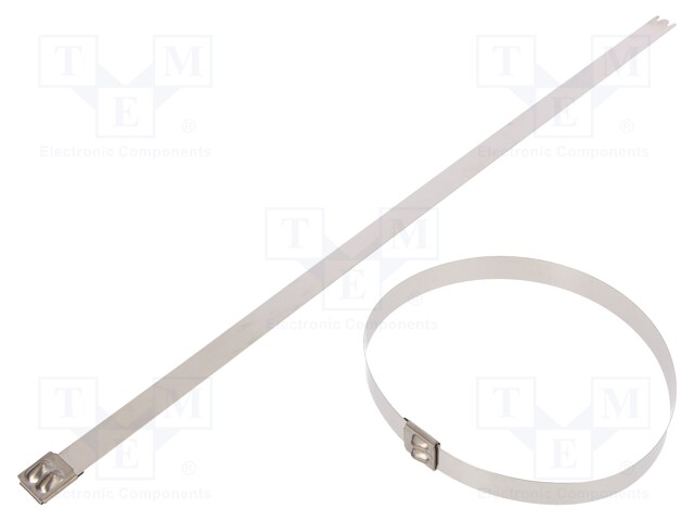 Cable tie; L: 362mm; W: 12.3mm; acid resistant steel AISI 316